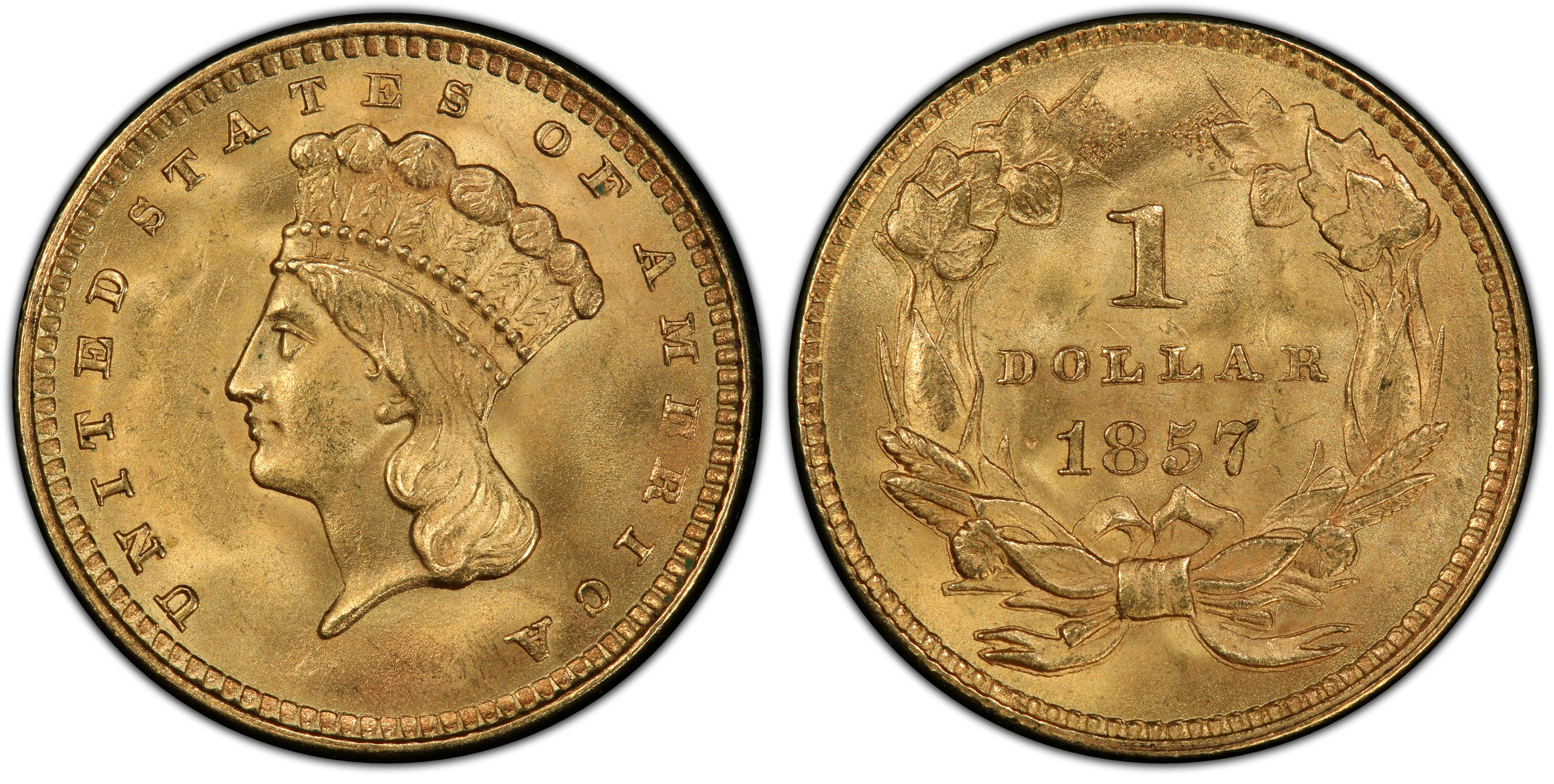 Images of Gold Dollar 1857 G$1 - PCGS CoinFacts