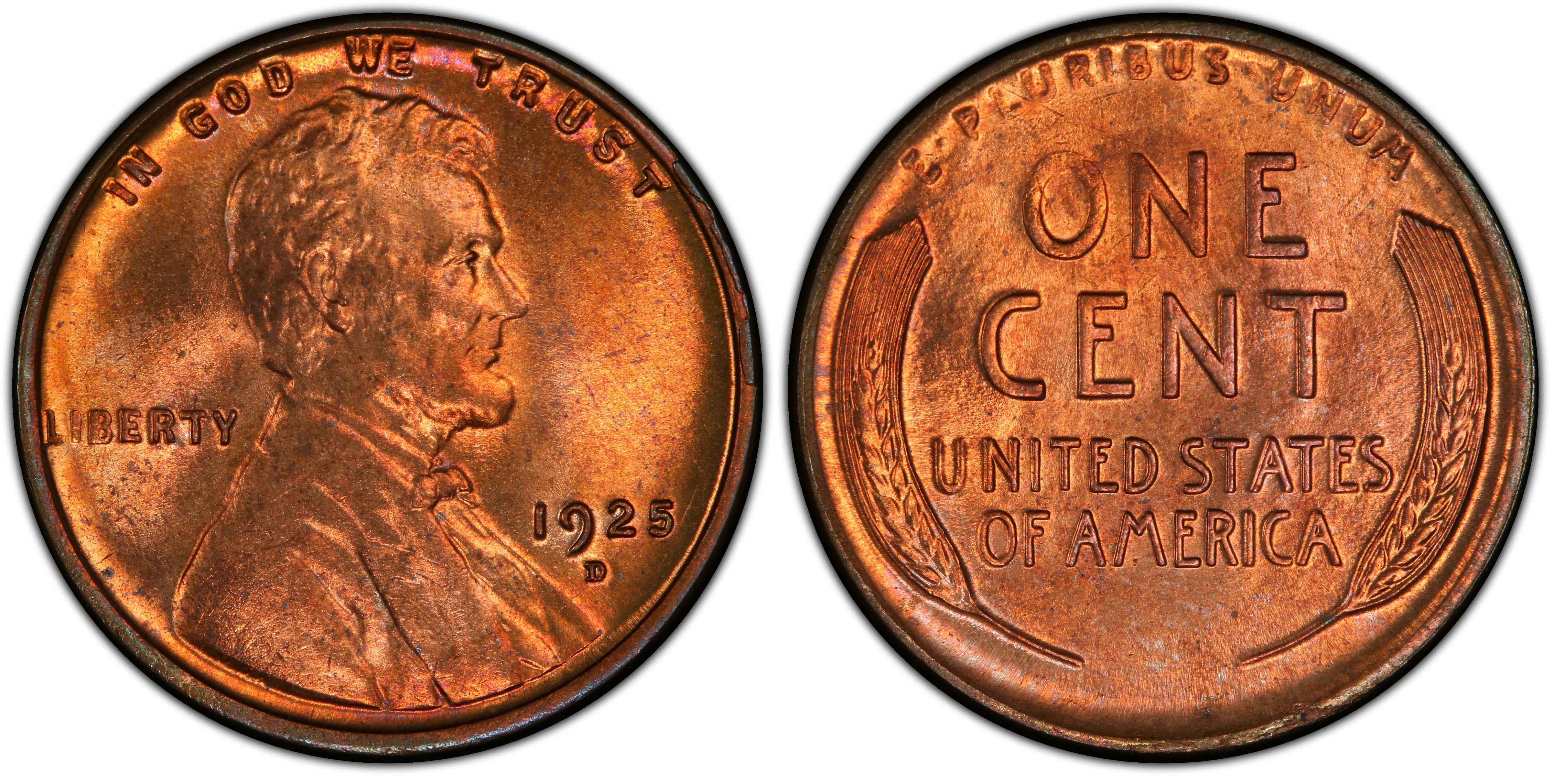 GD Condition ~ $20 ORDERS SHIP FREE! 1925-D Lincoln Wheat Cent in Good