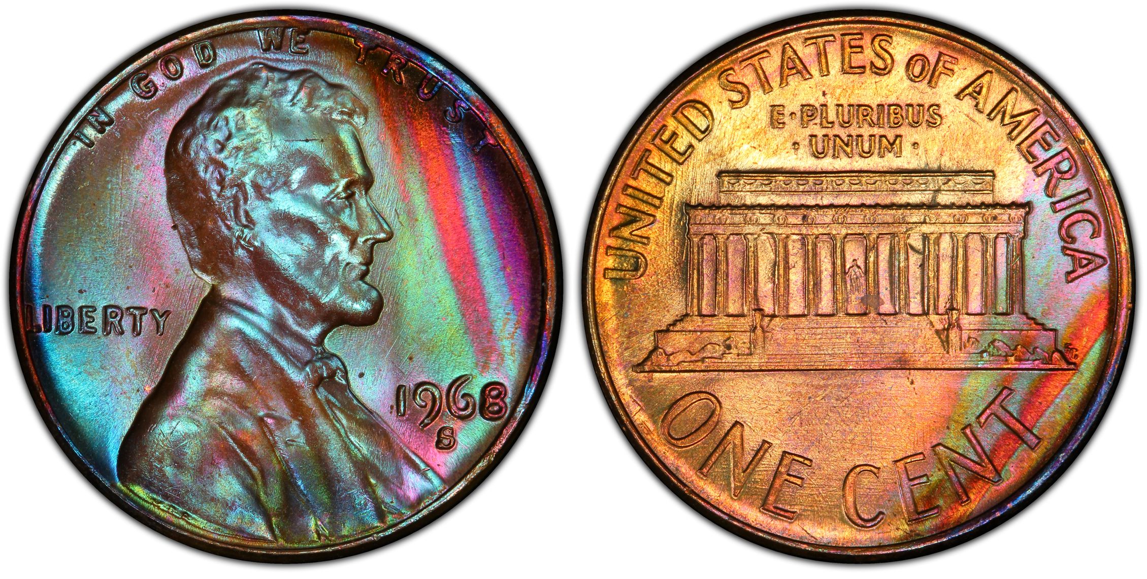 1968-S 1C, BN (Regular Strike) Lincoln Cent (Modern) - PCGS CoinFacts