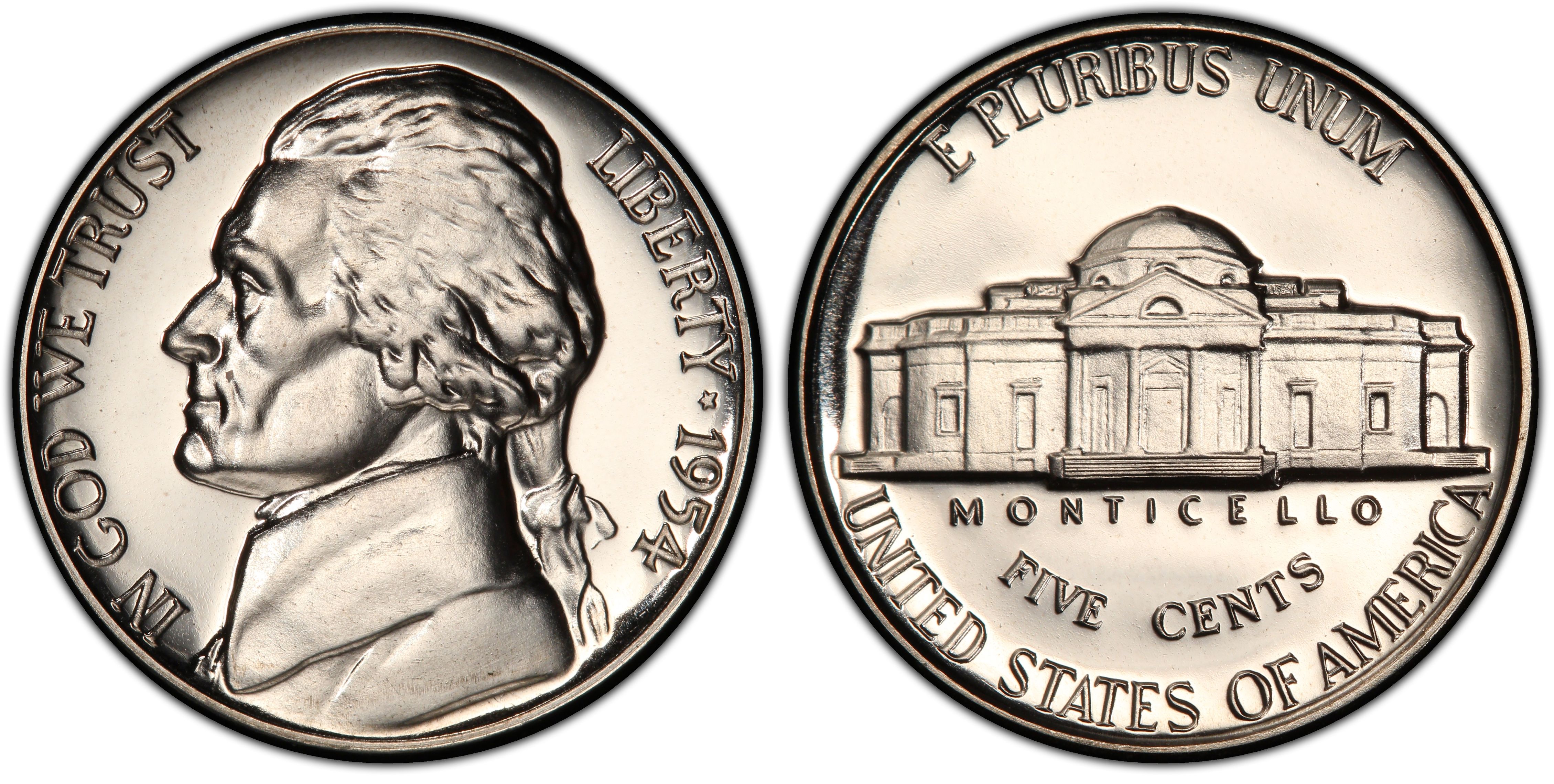 1954 5C (Proof) Jefferson Nickel - PCGS CoinFacts