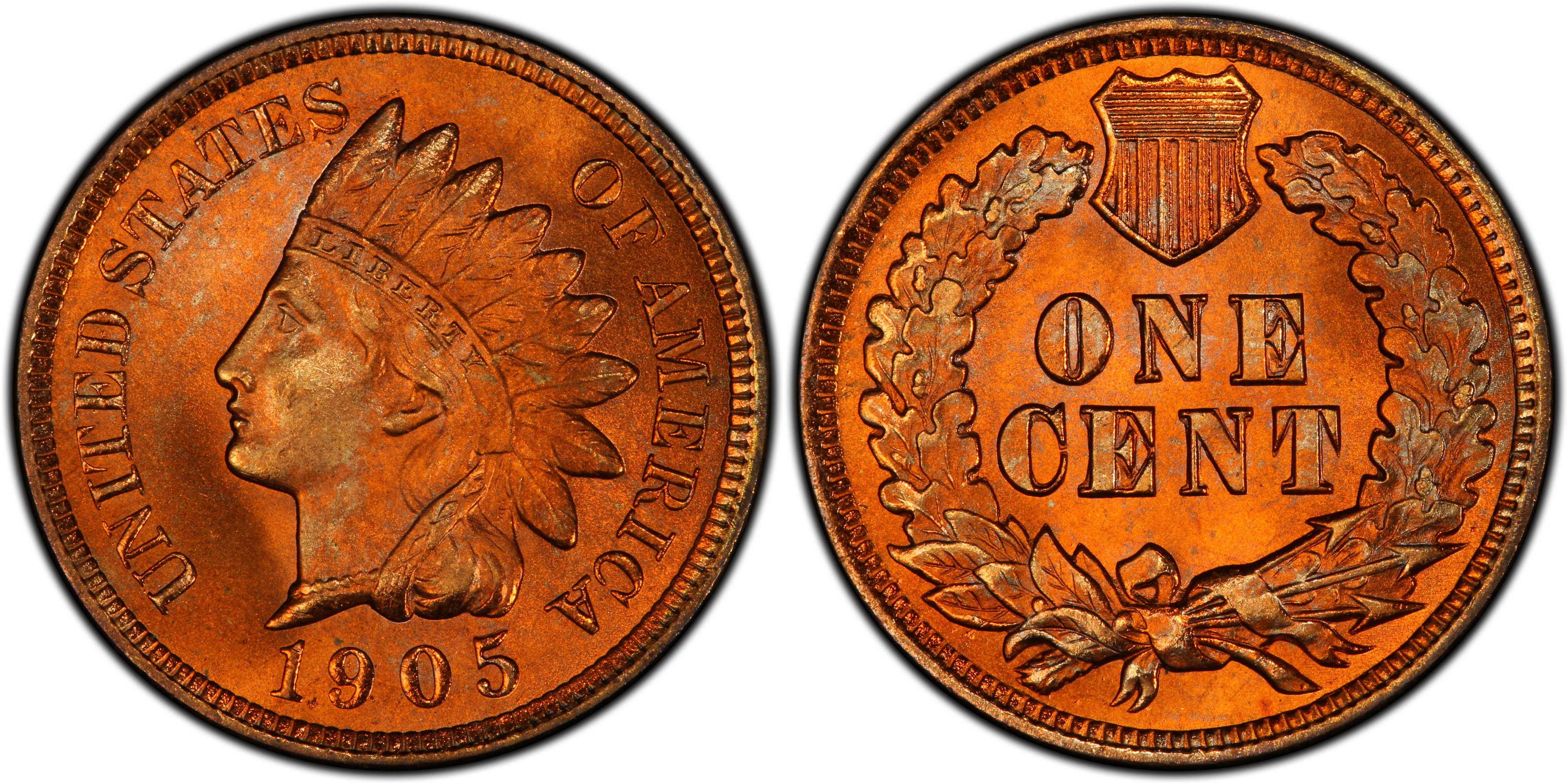 Images of Indian Cent 1905 1C, RD - PCGS CoinFacts