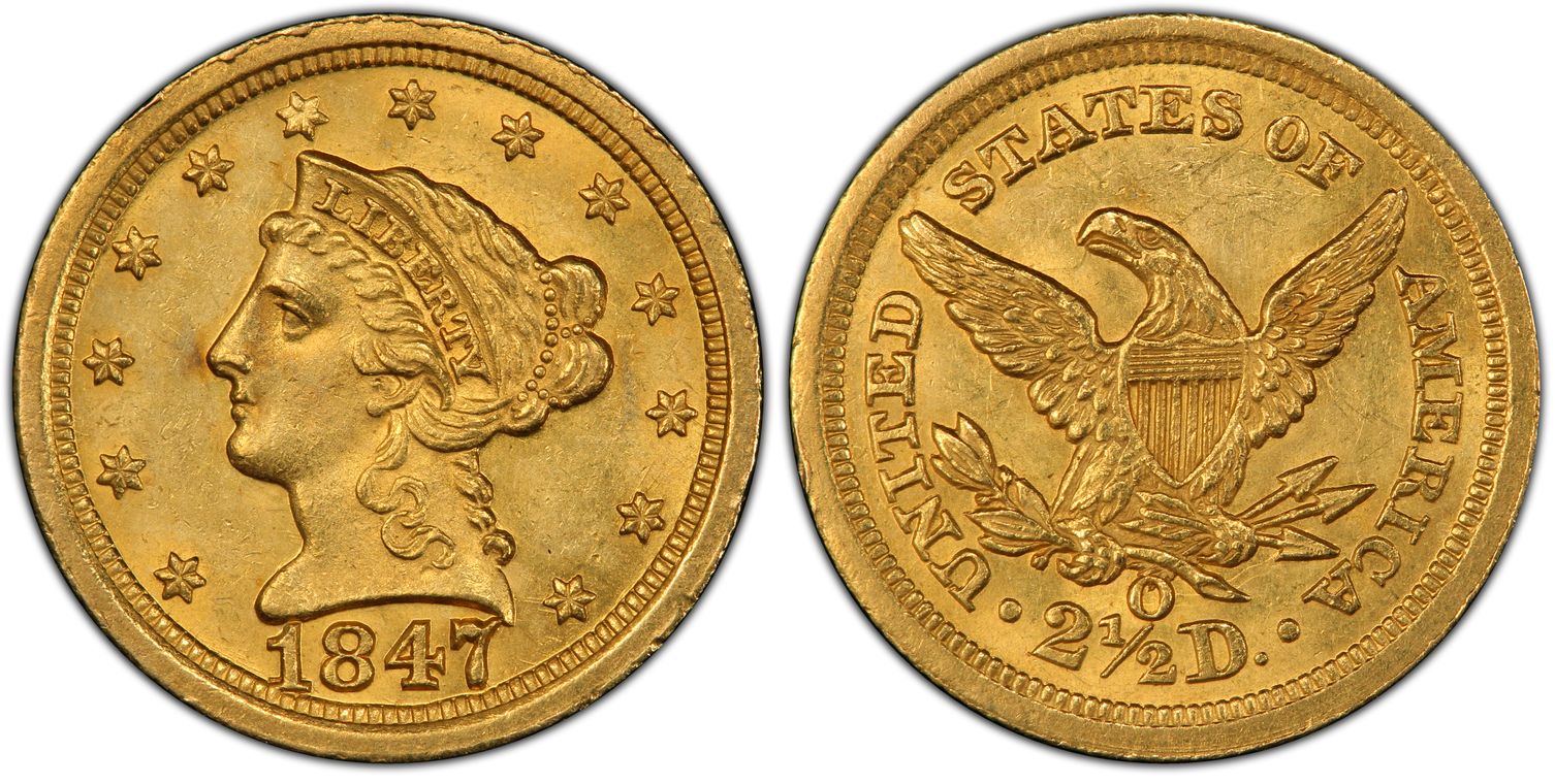 1847-O $2.50 (Regular Strike) Liberty Head $2.5 - PCGS CoinFacts