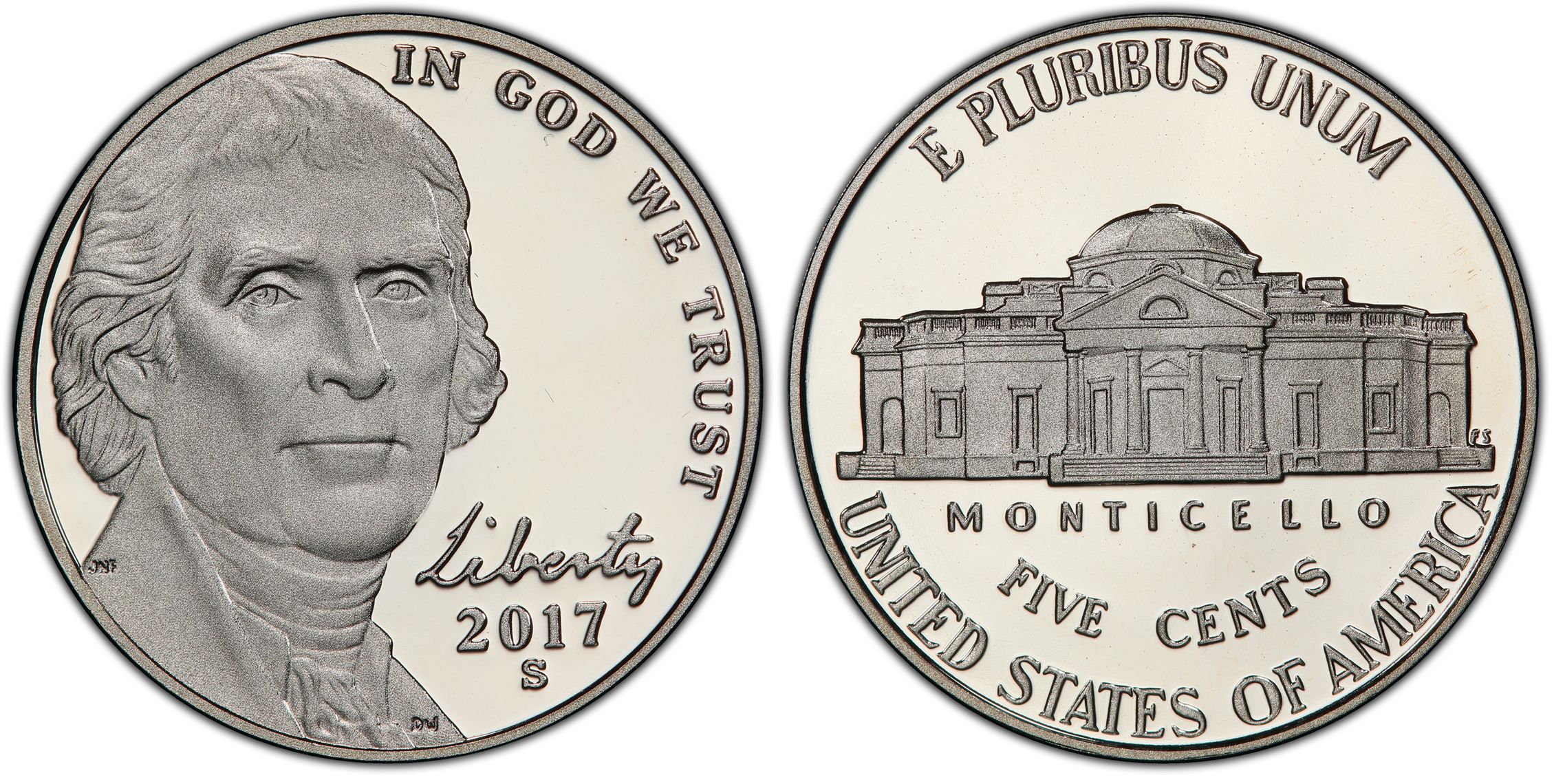 2017-S 5C, DCAM (Proof) Jefferson Nickel - PCGS CoinFacts