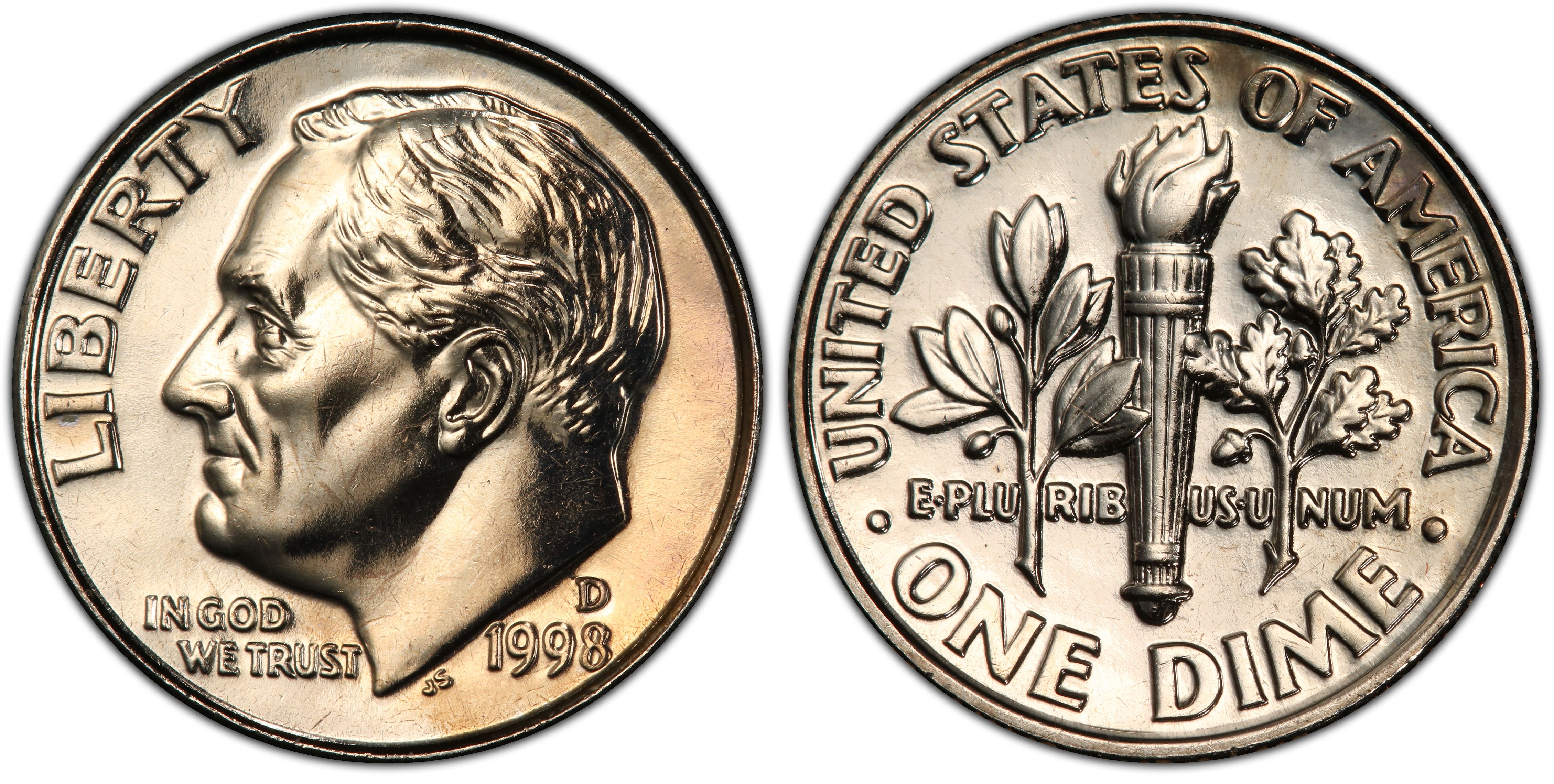 Details about   1998 P&D Roosevelt Dimes in BU condition 