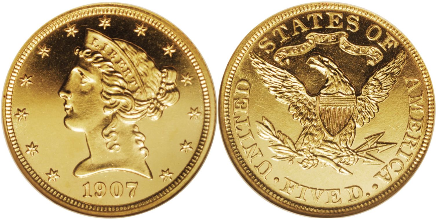 1907 $5 (Proof) Liberty Head $5 - PCGS CoinFacts