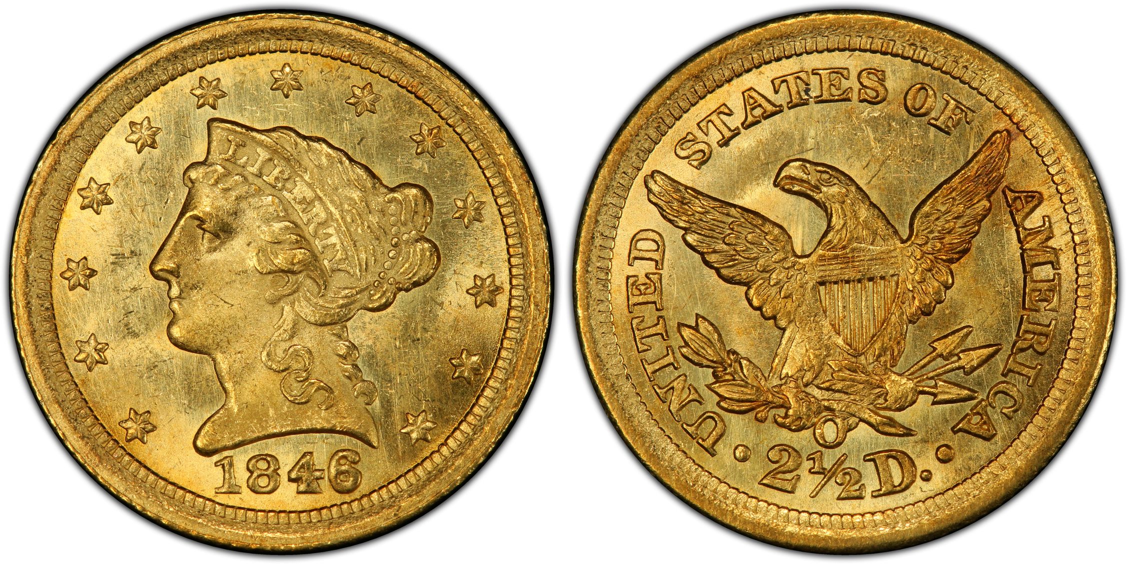 1846-o $2.50 (regular Strike) Liberty Head $2.5 - Pcgs Coinfacts