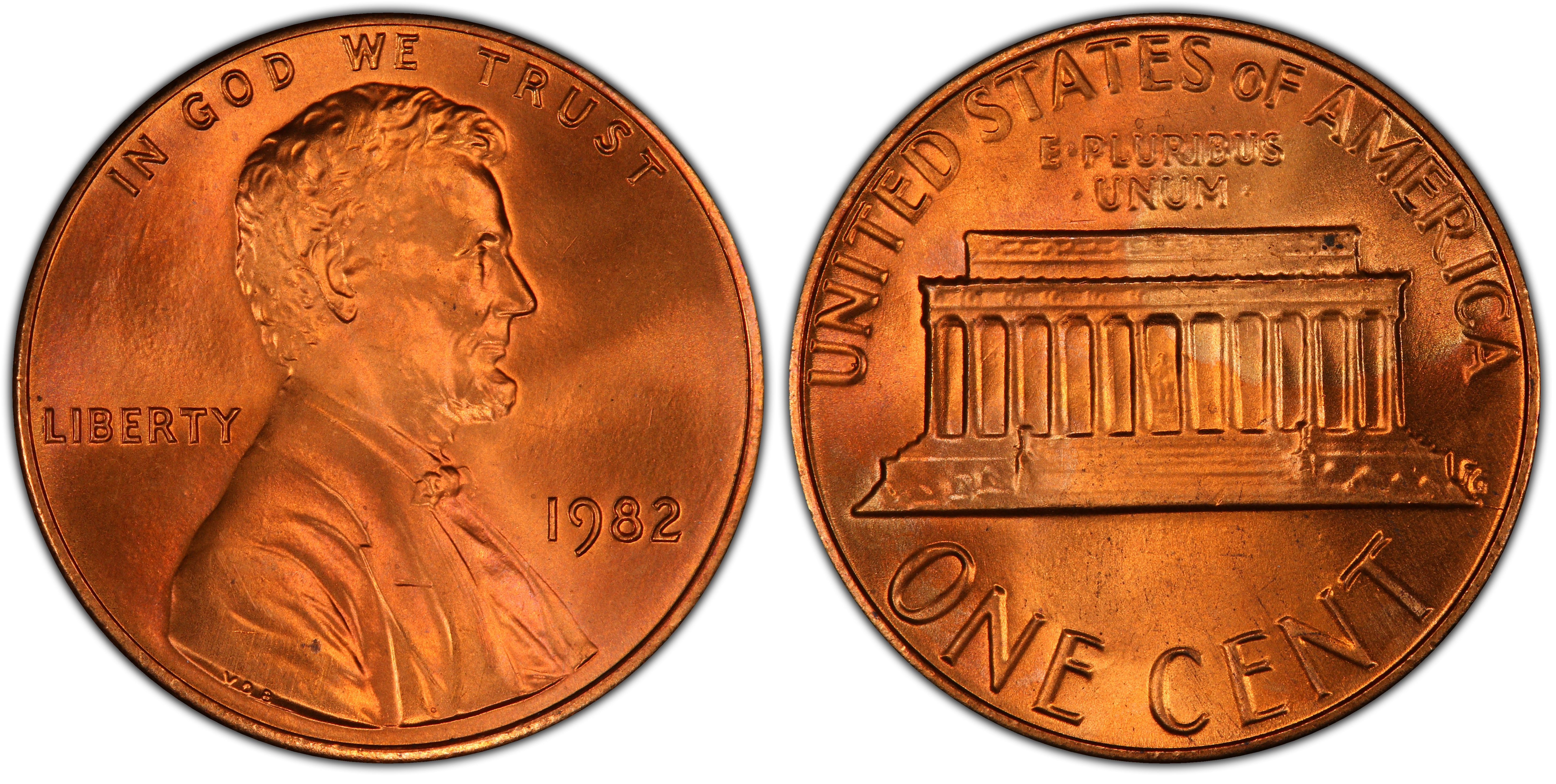 1982 1C Bronze Small Date, RD (Regular Strike) Lincoln Cent (Modern) - PCGS  CoinFacts