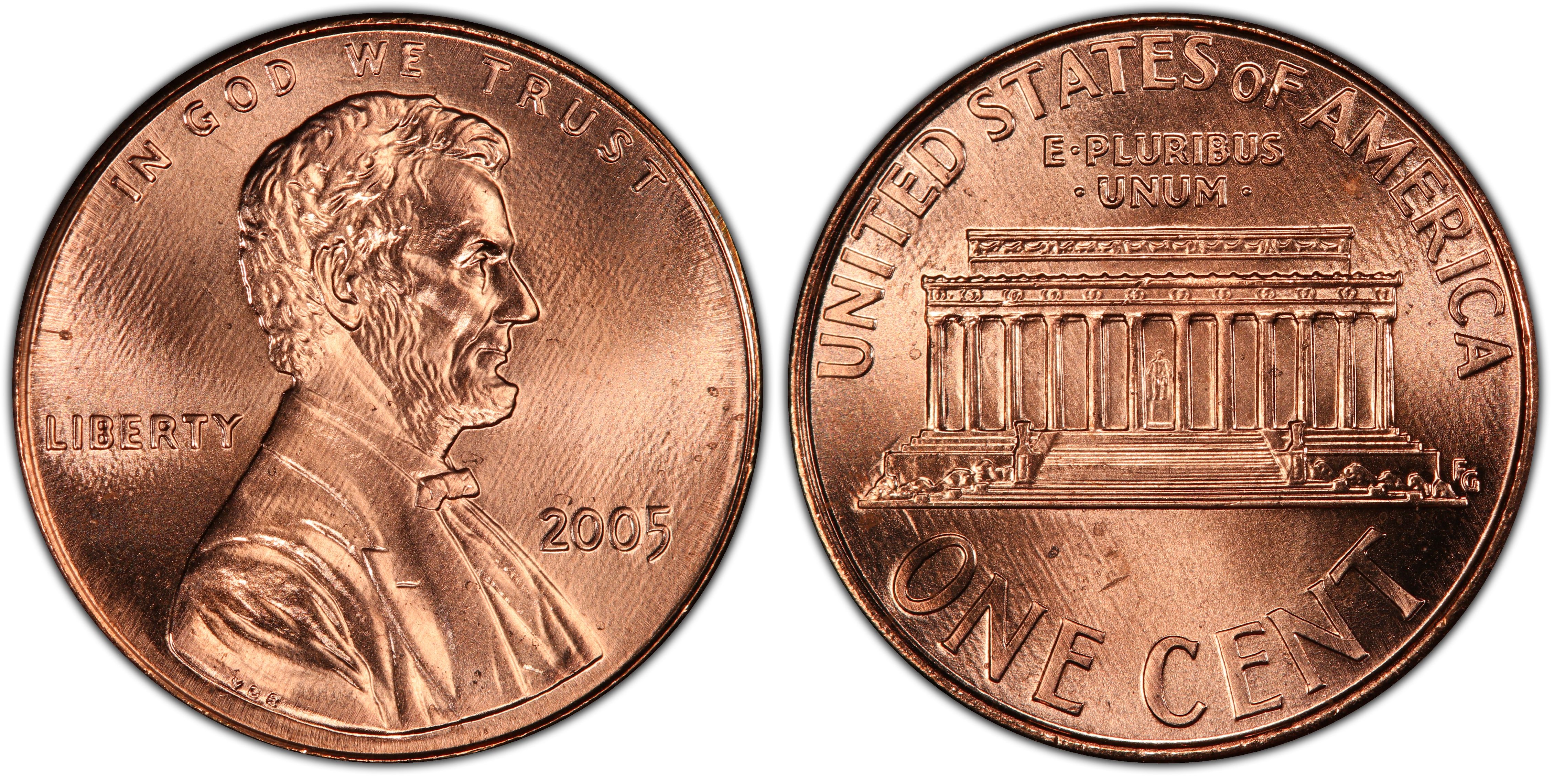 Images of Lincoln Cent (Modern) 2005 1C, RD - PCGS CoinFacts