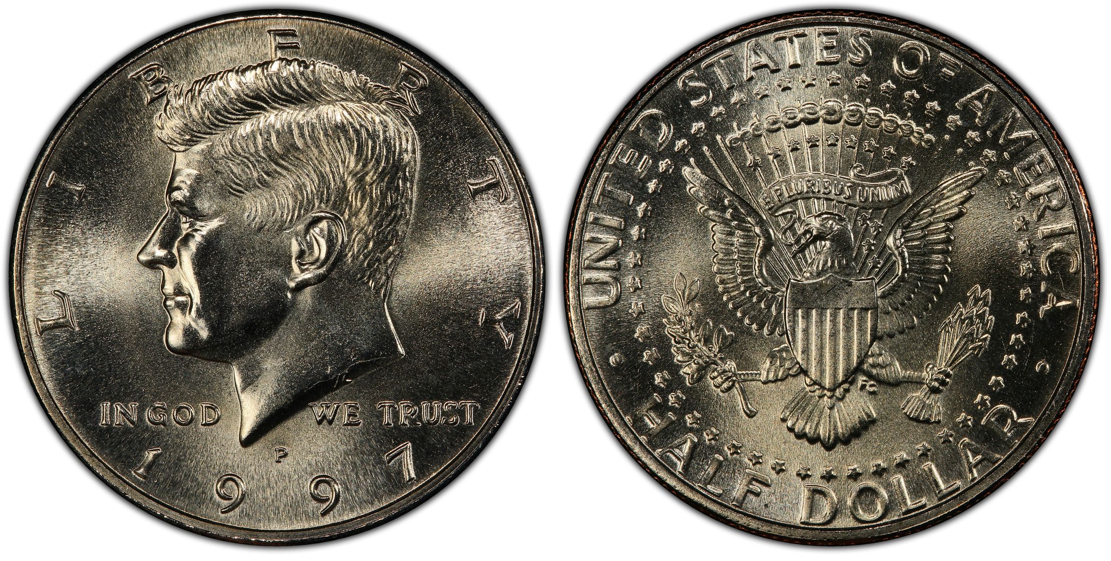 1997 P 50C Regular Strike Kennedy Half Dollar PCGS CoinFacts