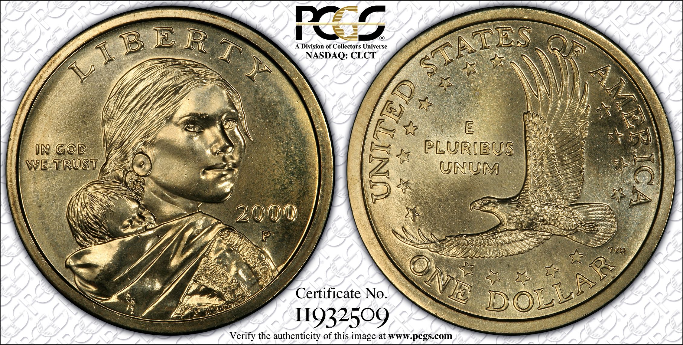 2000 P Sacagawea Dollar Cheerios Dollar - Boldy Detailed Tail