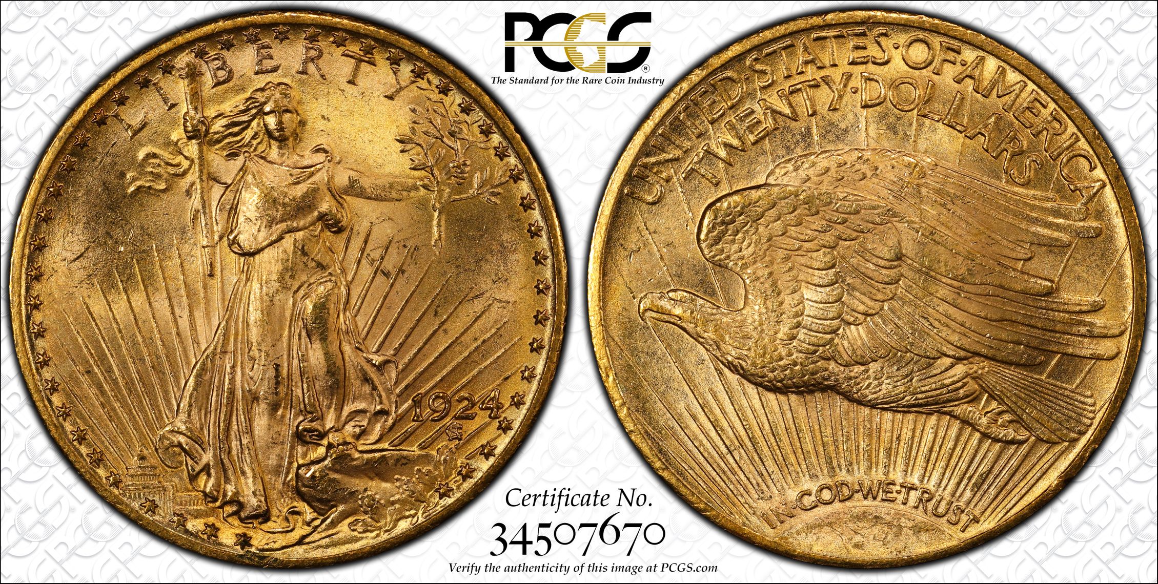 1924 $20 PCGS MS64, MS64 - PCGS Auction Prices