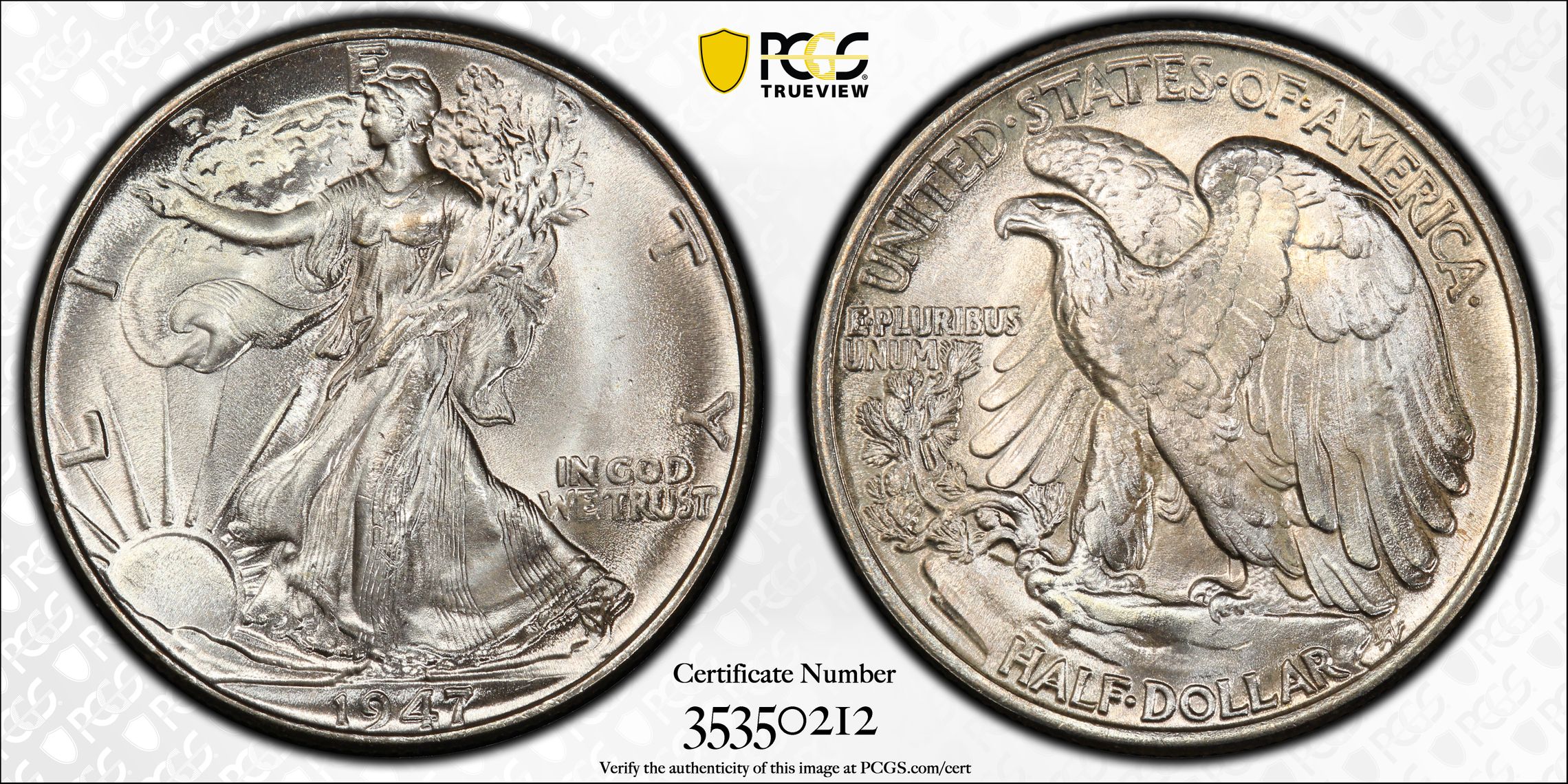 pcgs 钱币信息 认证编号#35350212 1947 the united states of