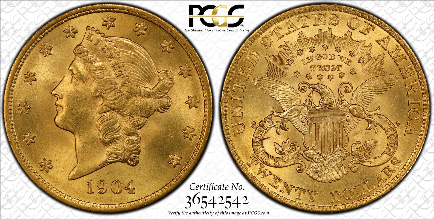 GFRC Open Set Registry - Winesteven 1867 - 1907 Gold Liberty G$20