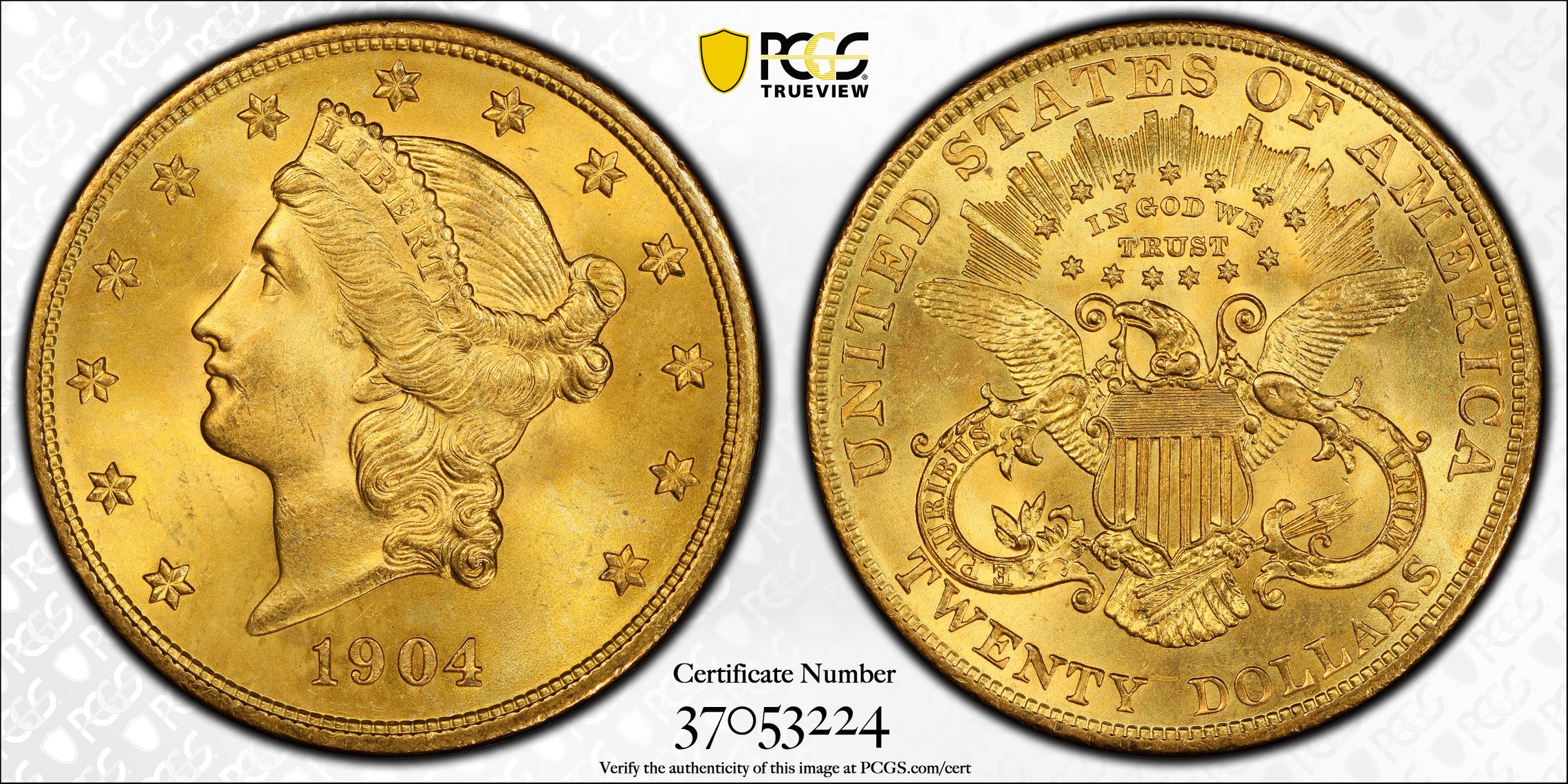 $20 1904 PCGS MS67, MS67 - PCGS Auction Prices