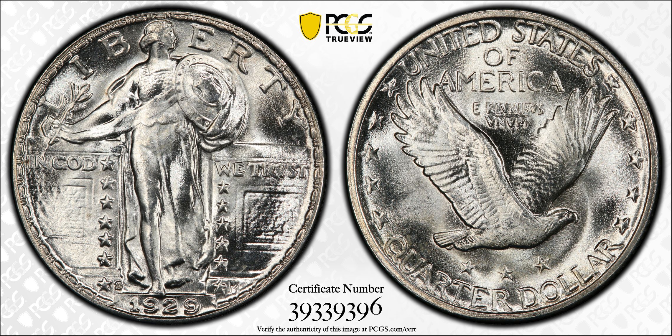 1929 S Standing Liberty Quarter. MS 67 FH PCGS . CAC. MS67FH