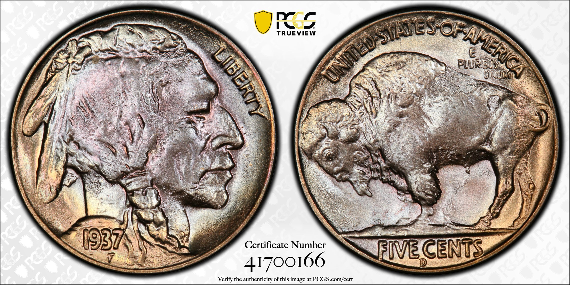 5C 1937-D 3 LEGGED. PCGS MS66+ CAC, MS66+ - PCGS Auction Prices