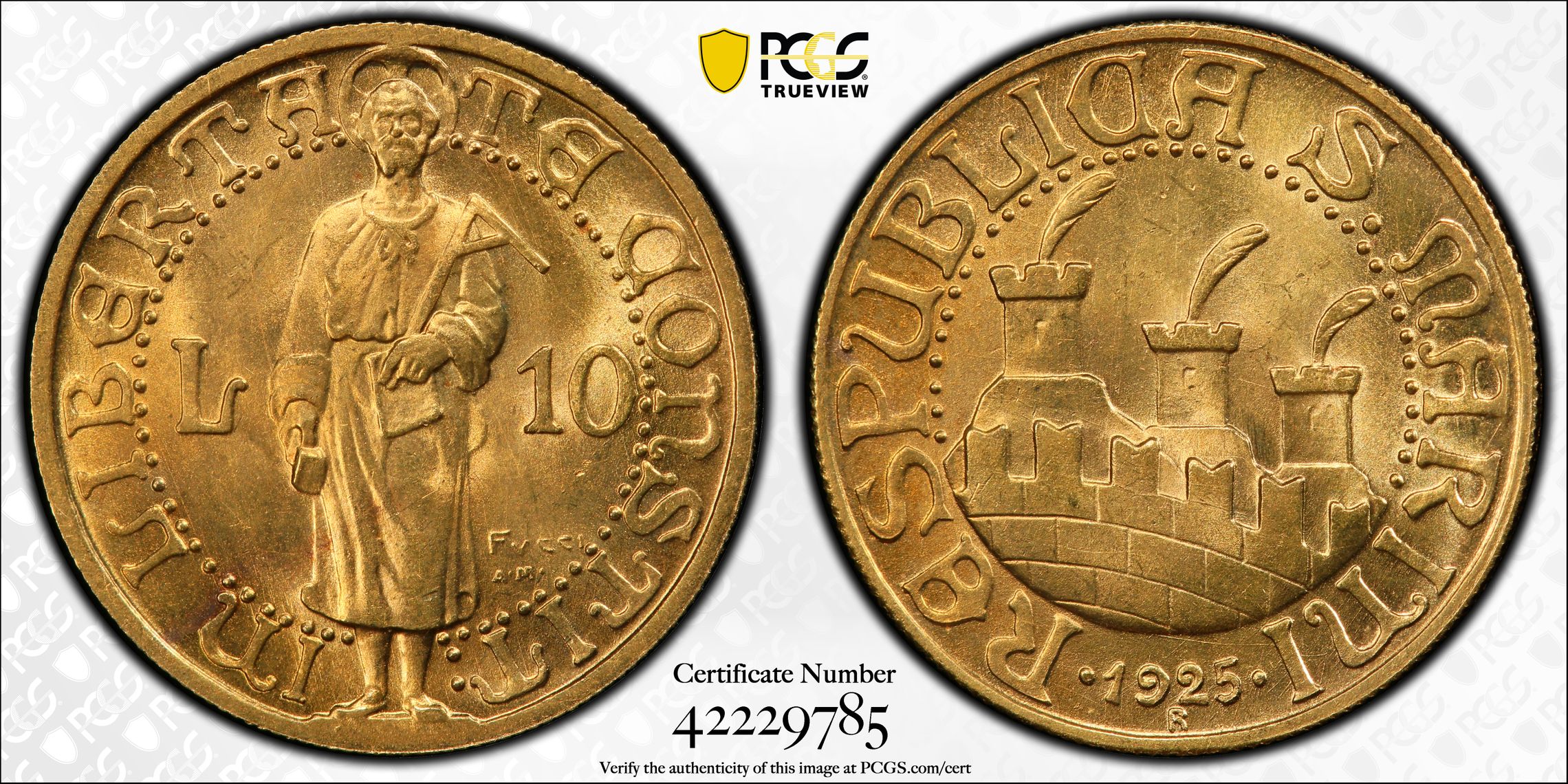 1938年 サンマリノ硬貨と3商品
