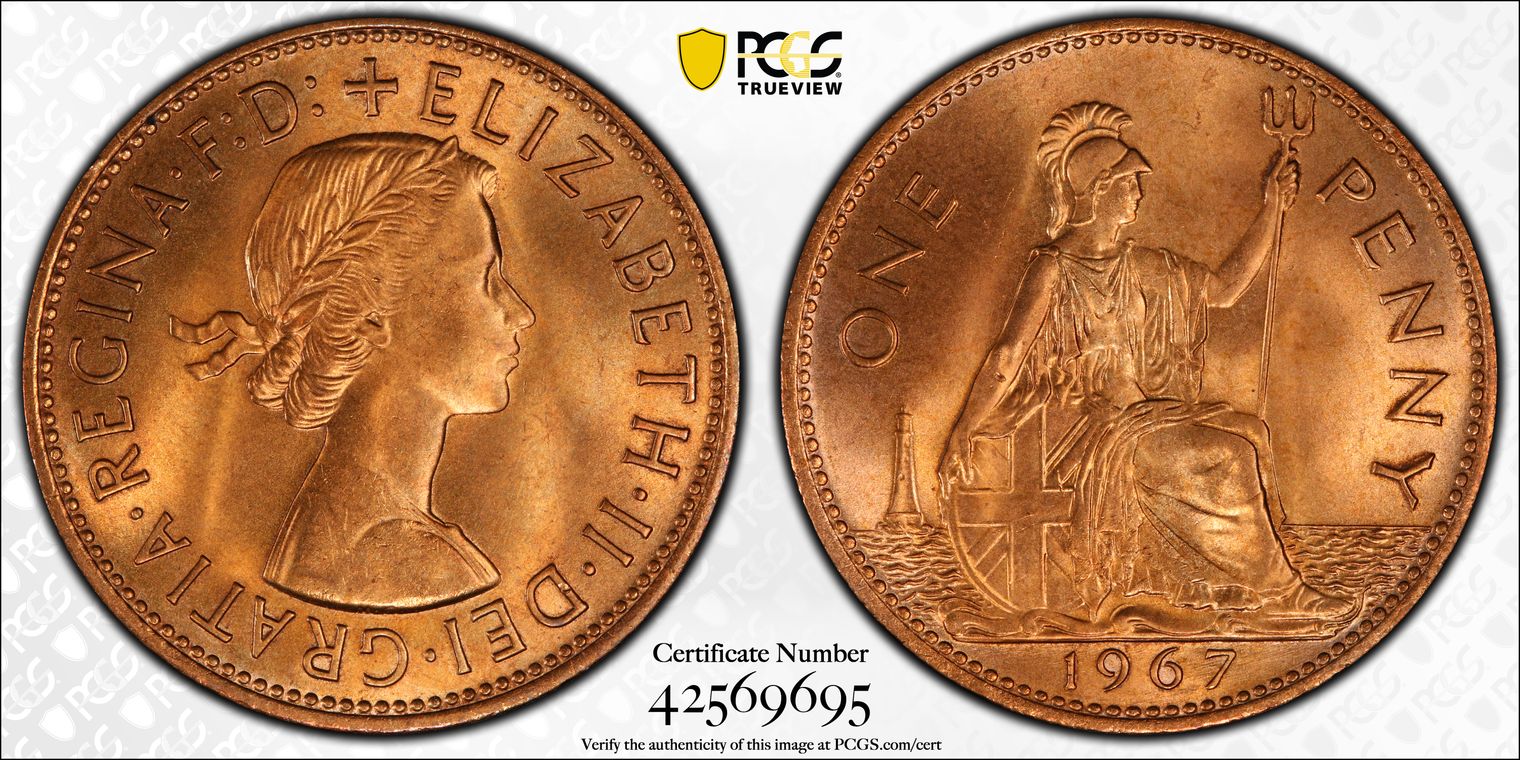 RGS III' British Elizabeth II Penny Date Set, Circulation Strikes