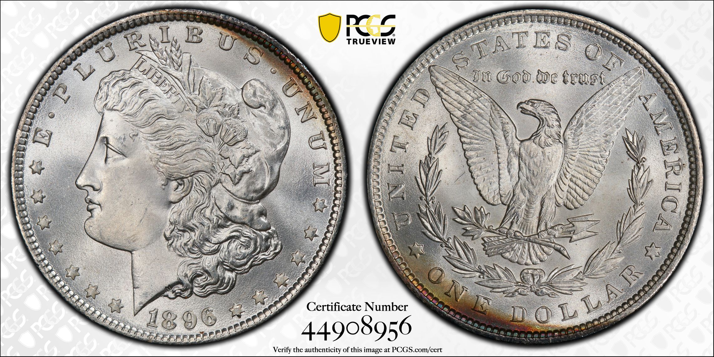 1896 MORGAN SILVER DOLLAR PCGS MS65 | eBay