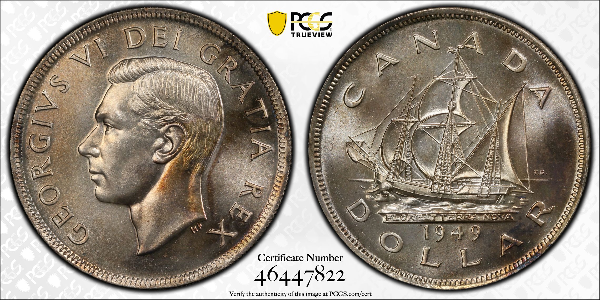 CANADA. Dollar, 1949. Ottawa Mint. George VI. PCGS PROOFLIKE-66