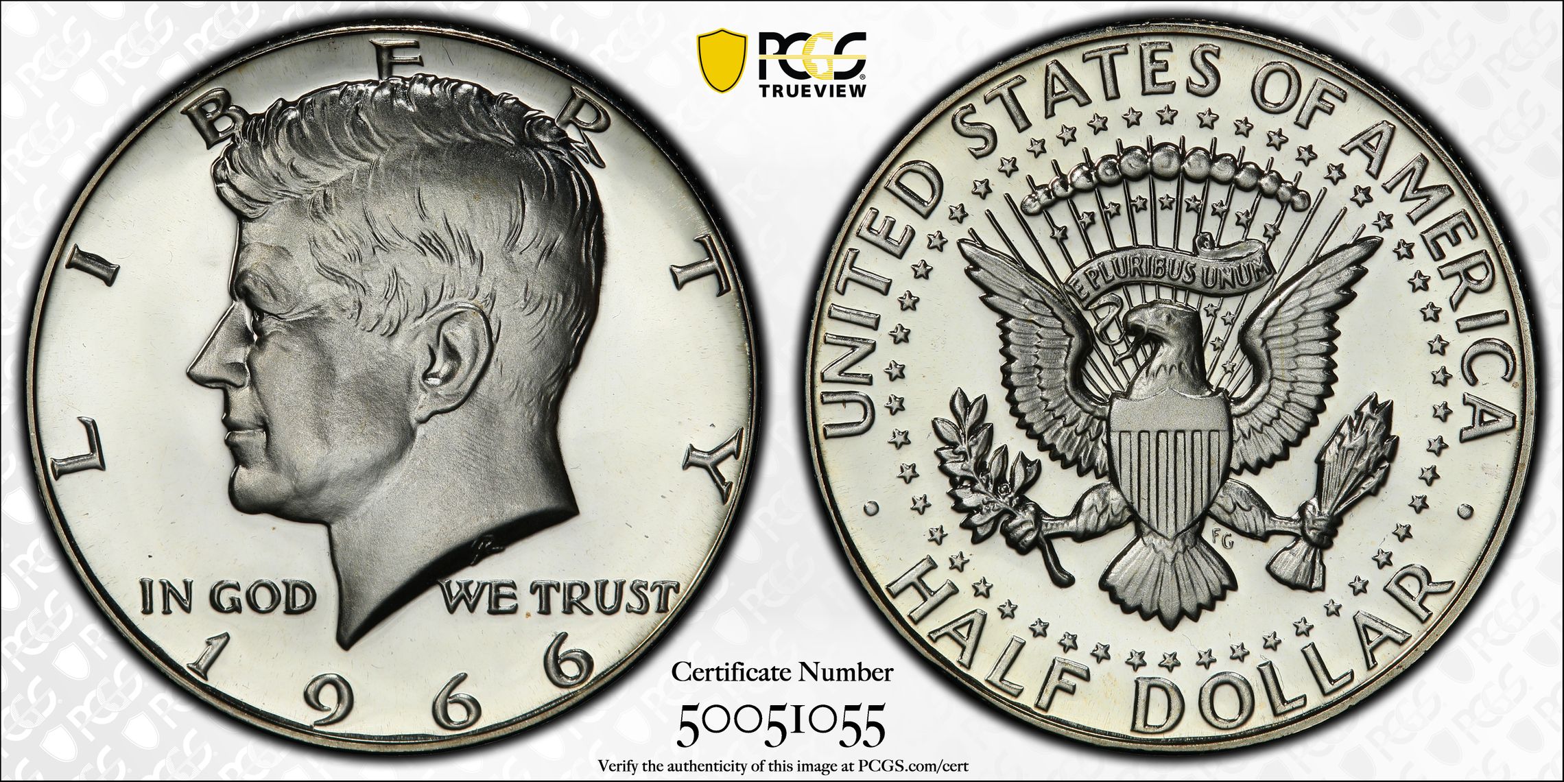 1966 50C Special Mint Set Ex. HC Jan. 2009 Lot 3918, SP68DC - PCGS