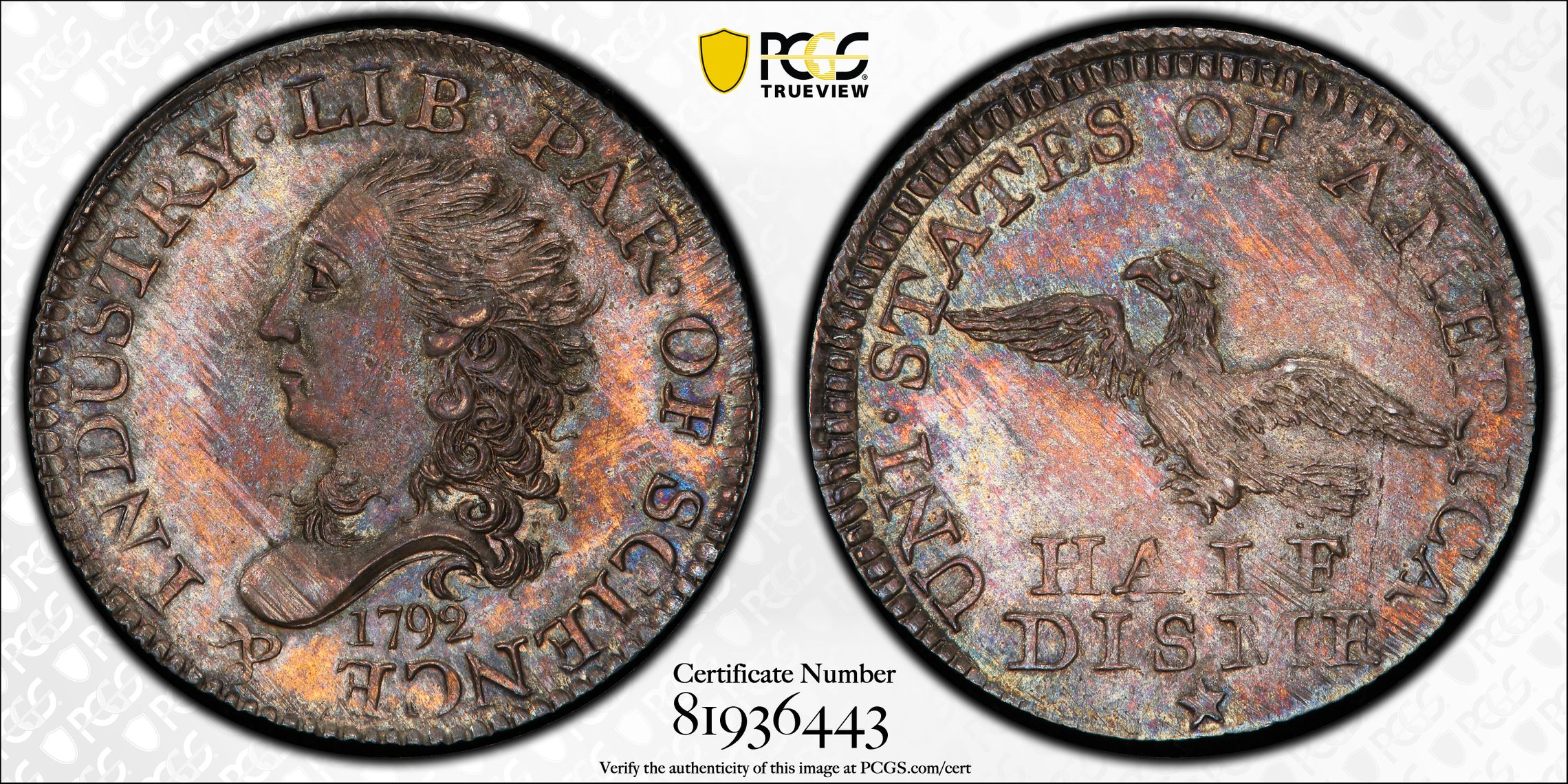 1792 Half Disme Judd 7 PCGS Secure MS66 PCGS Auction Prices