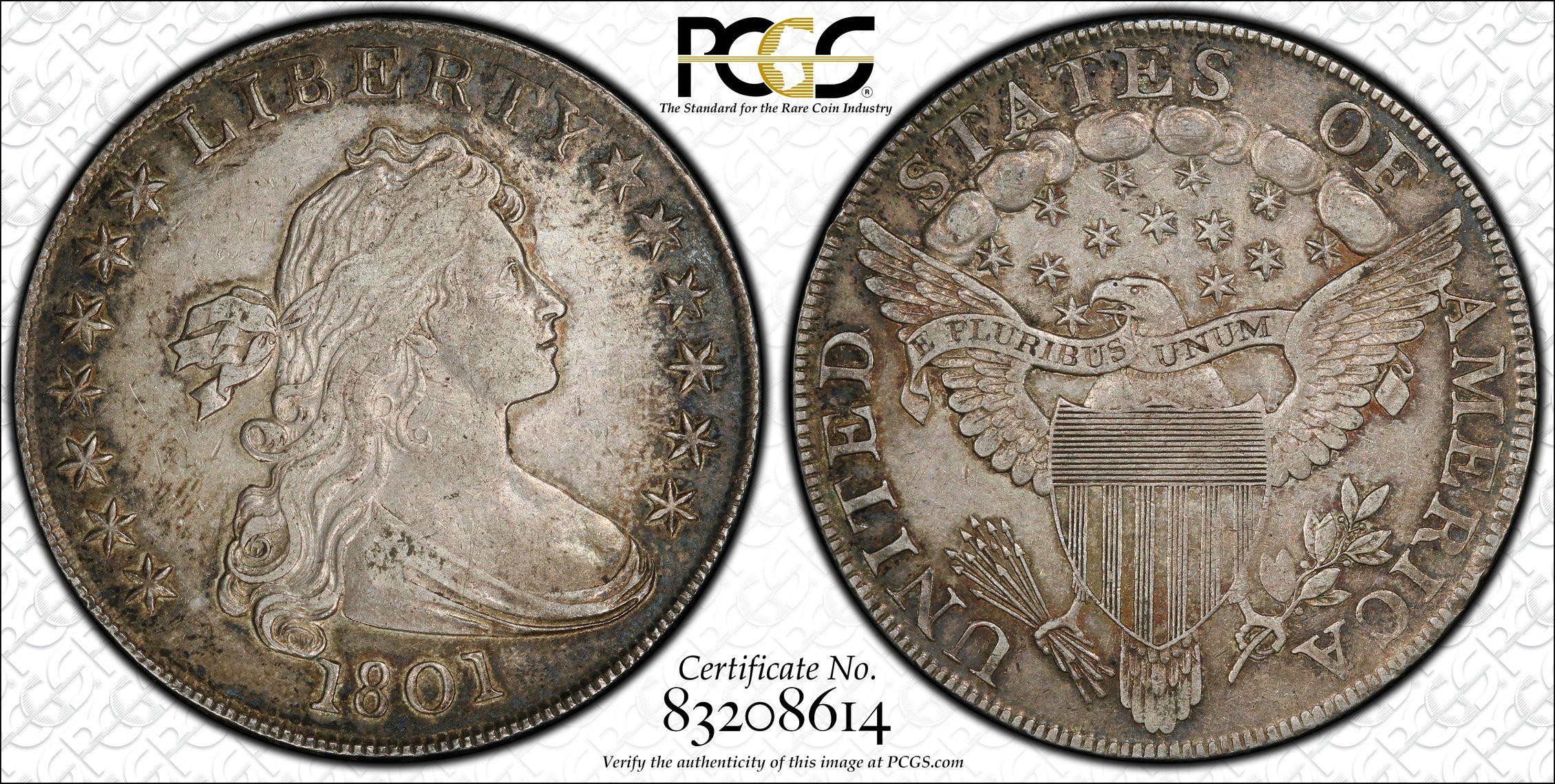 1801 $1 B-4, BB-214, R.4, XF45 PCGS Secure. CAC...., XF45 - PCGS