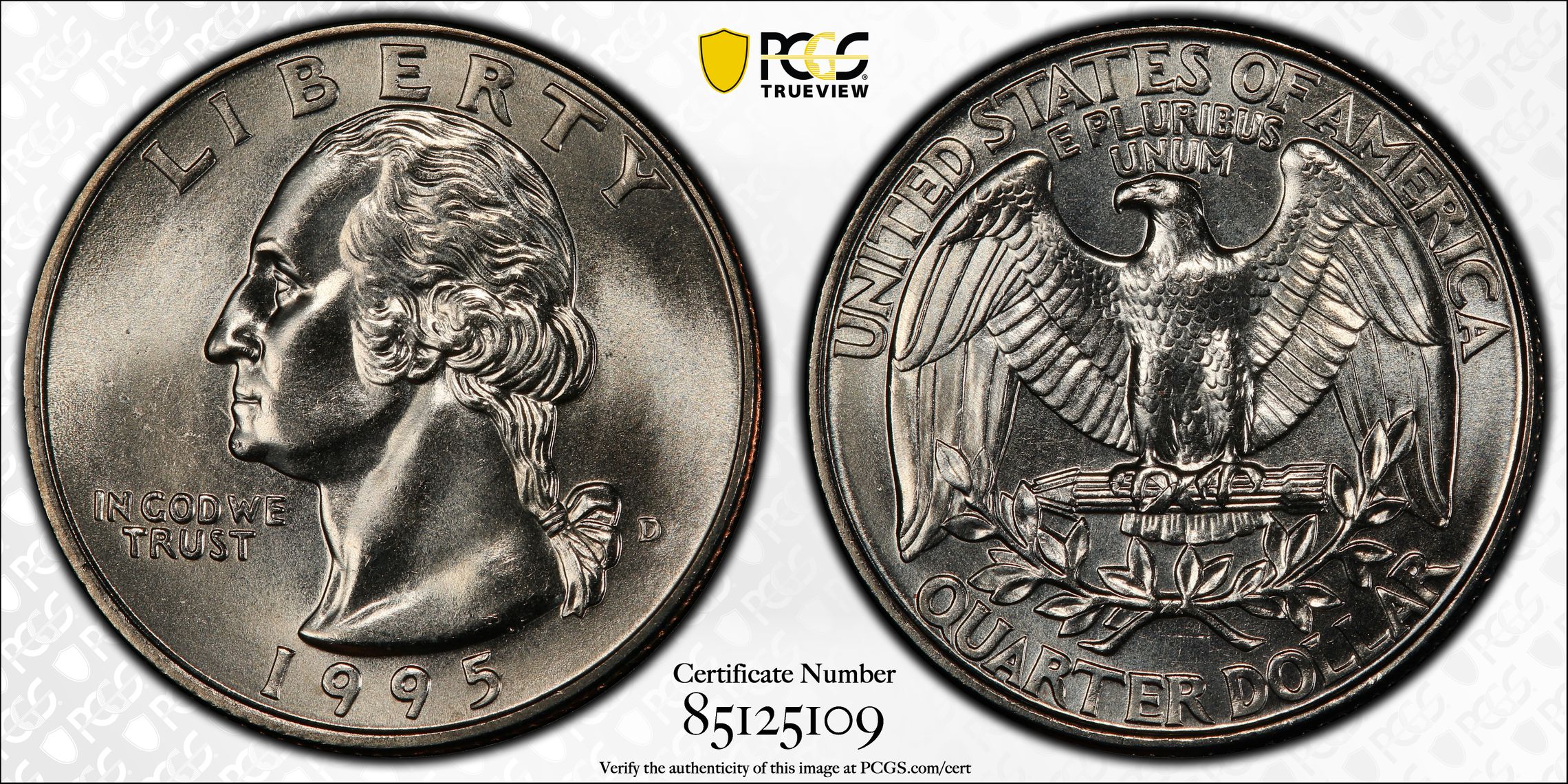 1995-D Clad Washington Quarter PCGS Certified MS67 Rare Grade, MS67 - PCGS  Auction Prices